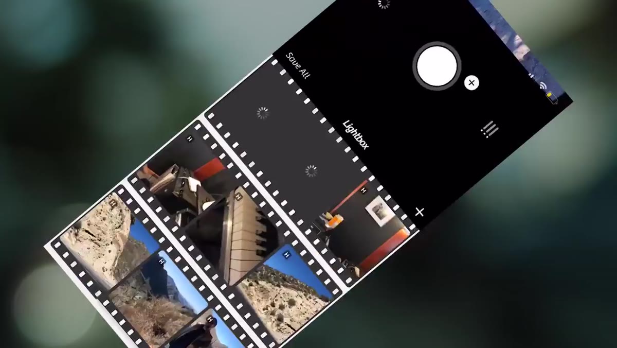 Camera Plus lightbox showing captured photo selected