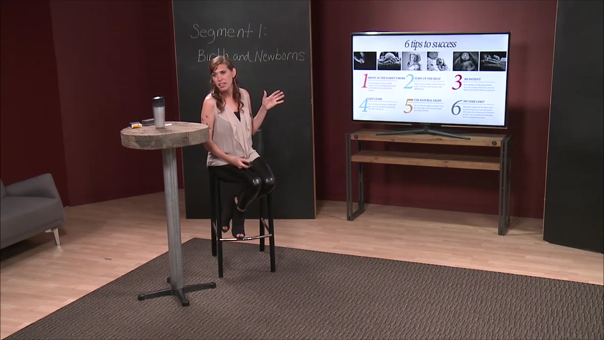 Instructor explaining temperature preferences for newborn comfort