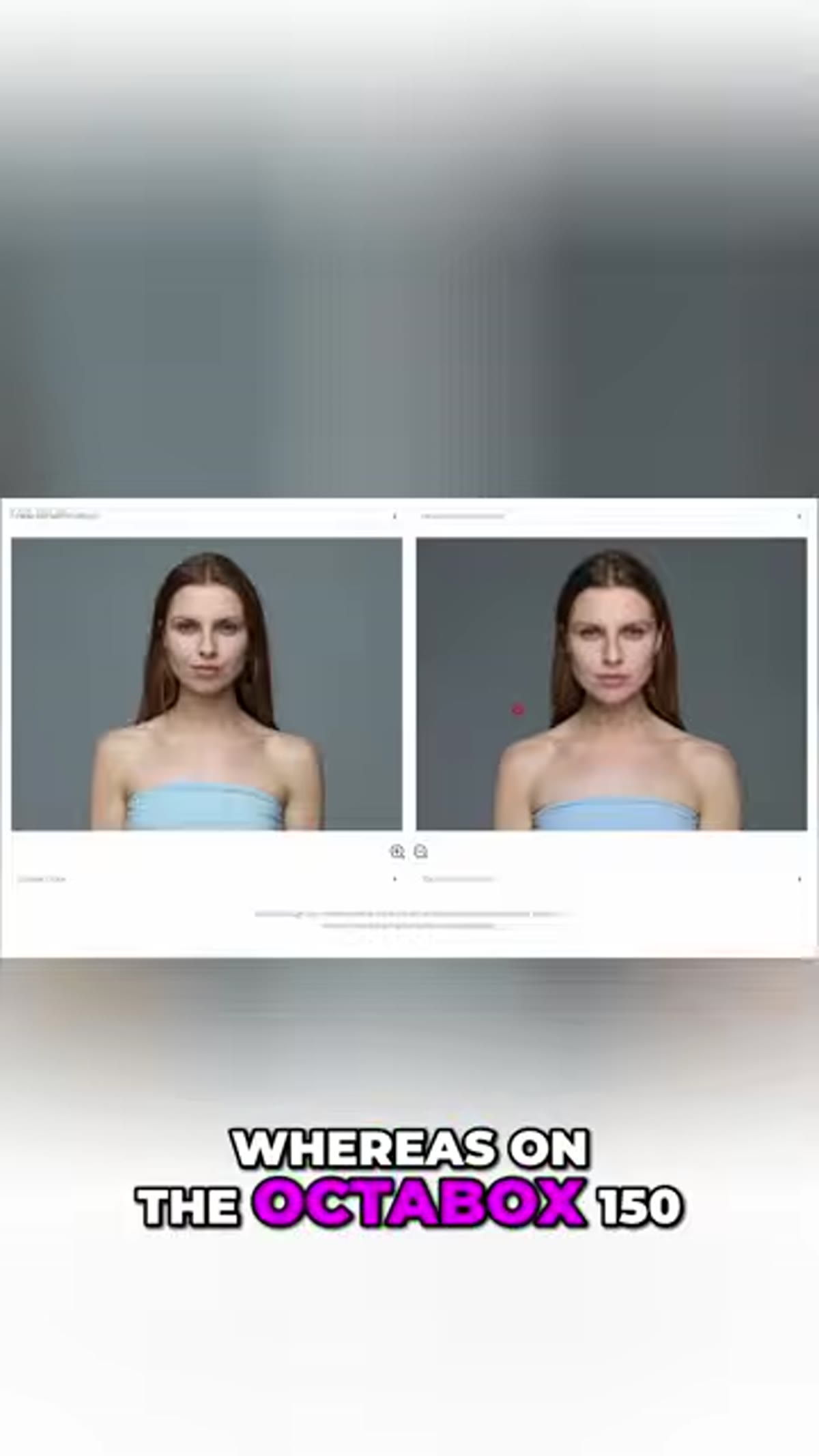 Octabox 150 on strobe, subject repositioned identically