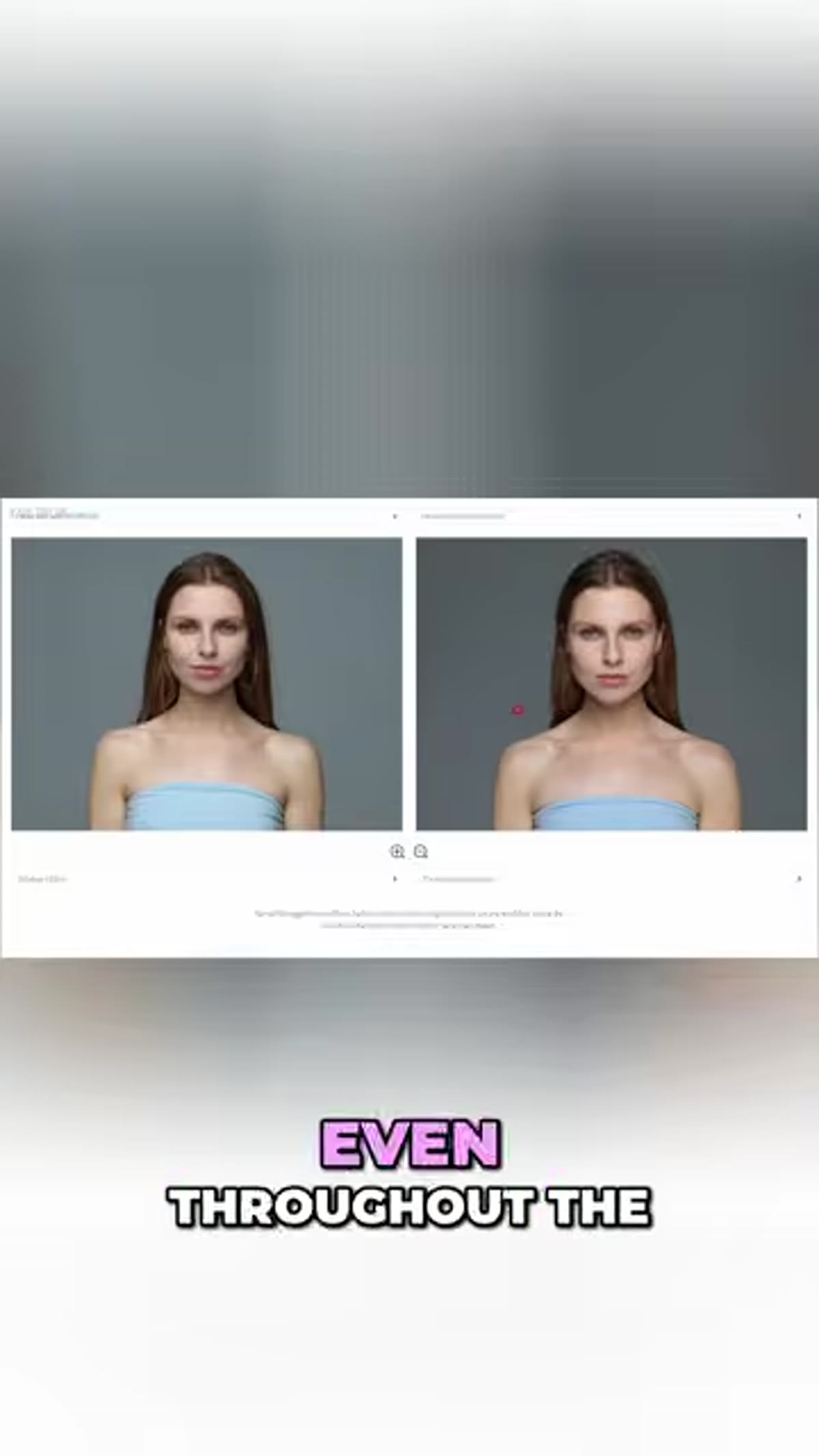 Split-frame or alternating view of beauty dish vs octabox results