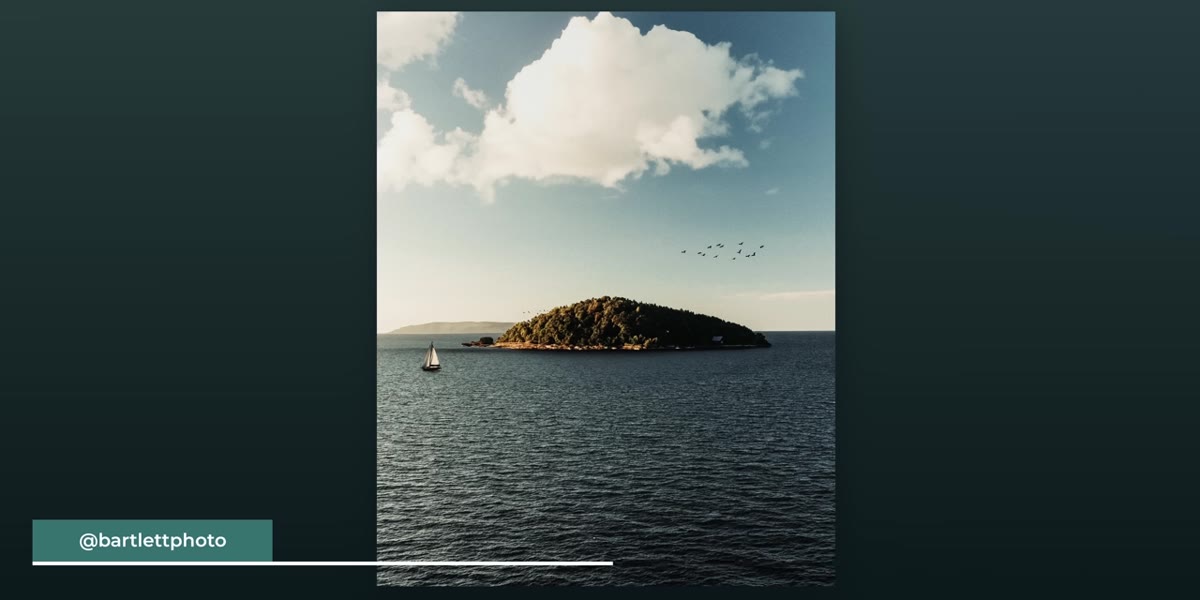 Peter reacting to the island, boats, and sky image