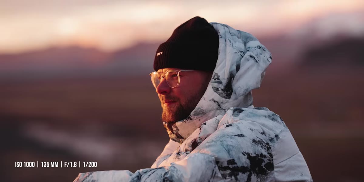 Camera tracking a horse subject in Iceland landscape footage