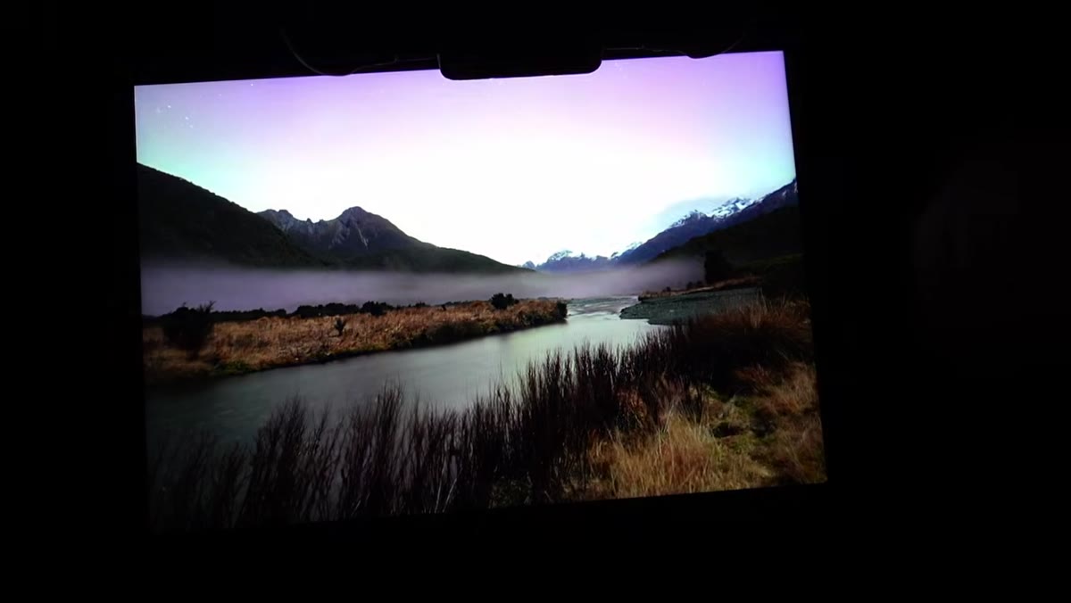 Camera on tripod during two-minute landscape exposure at night