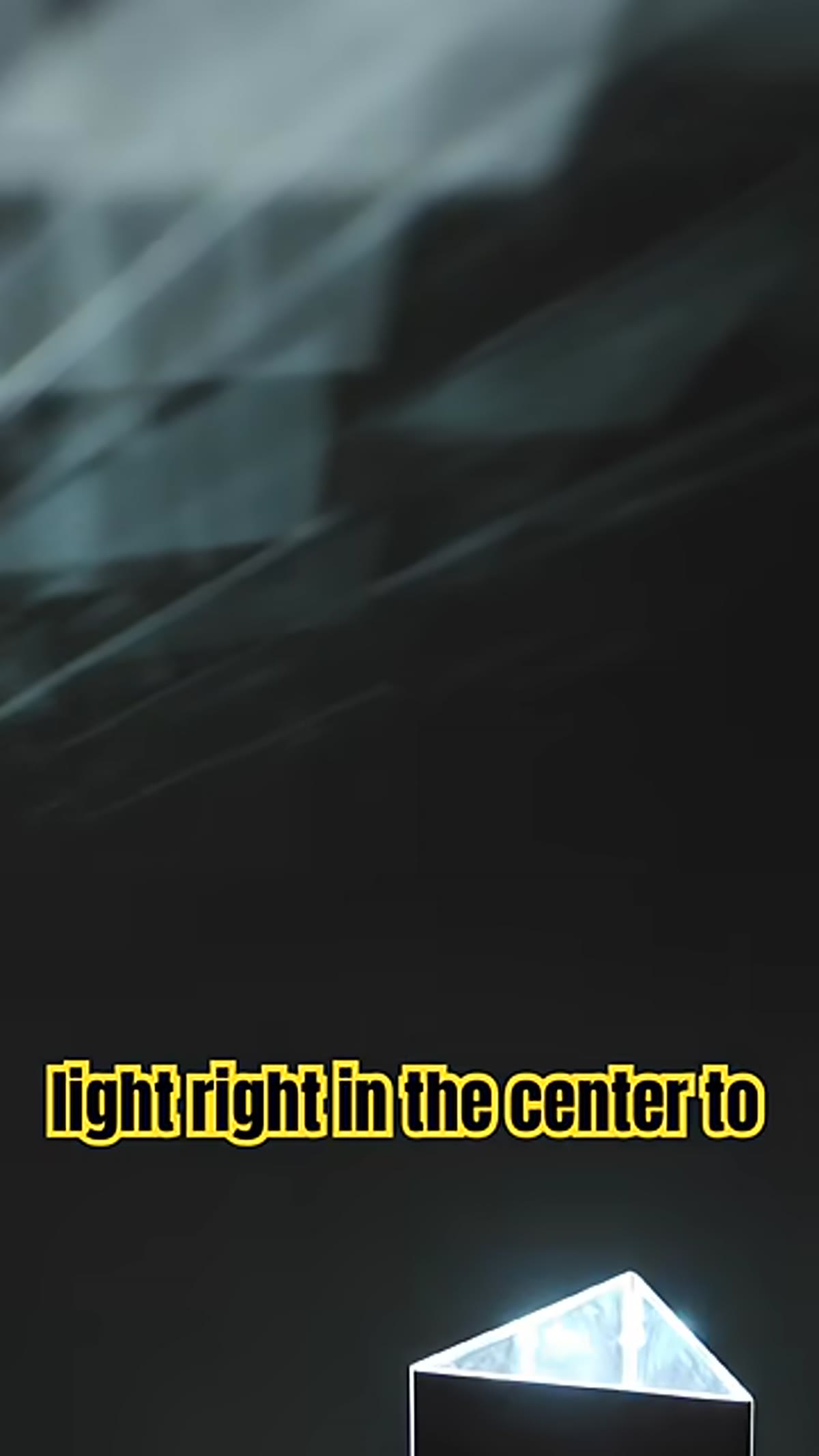 A constant light source pointed directly at the center mirror panel