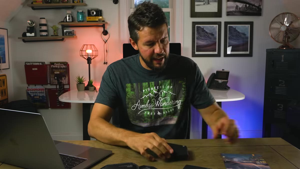 Mark holding the ND8 and polarizer combo filter