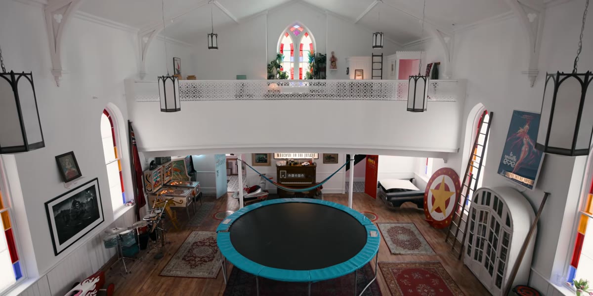Matt describing his converted 1891 church home