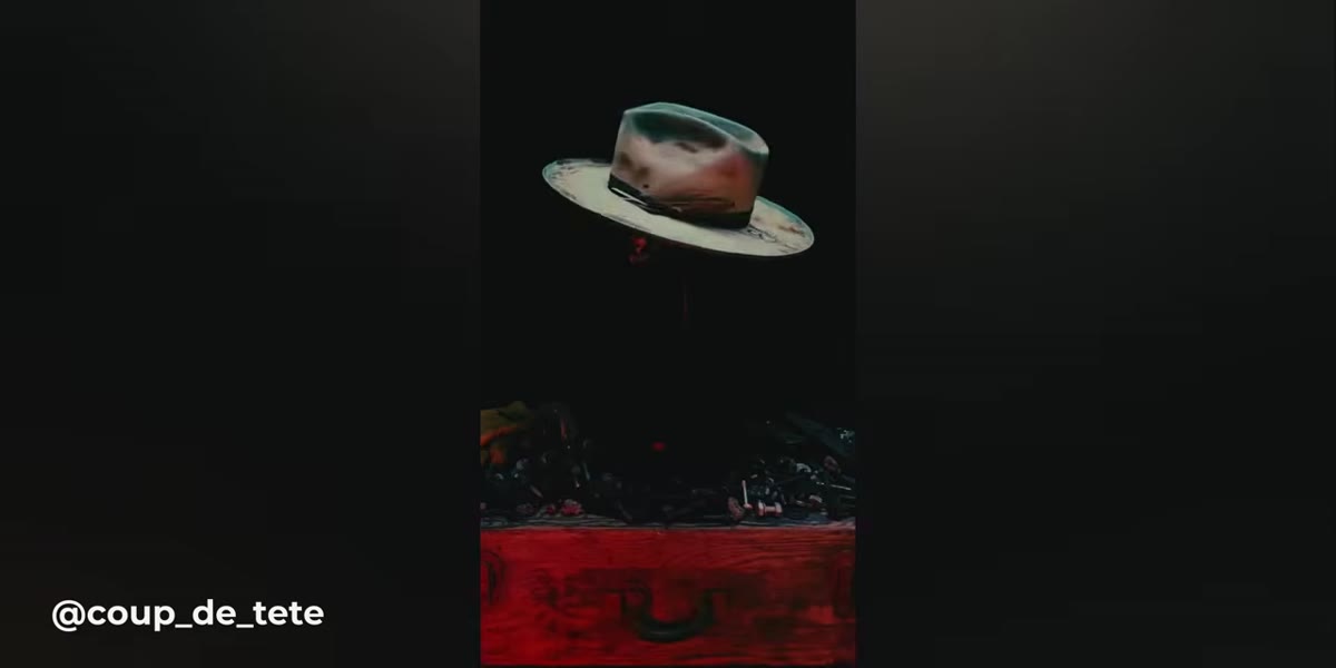 Hat on rotating platform showing 360-degree video approach