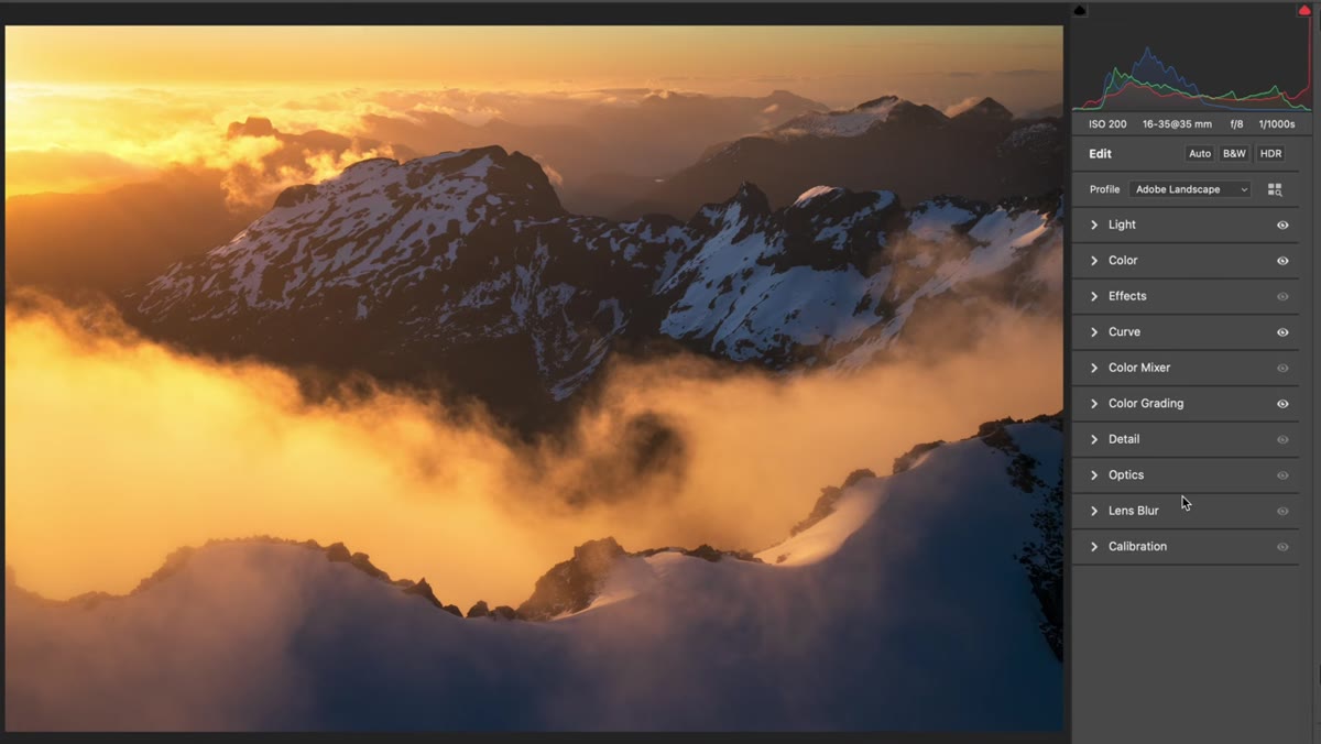 Color Grading tab open inside Adobe Camera Raw