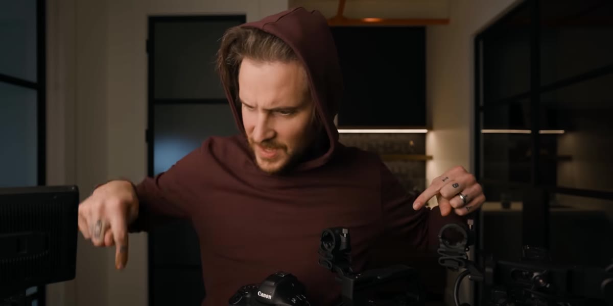 Peter counting each camera body one by one