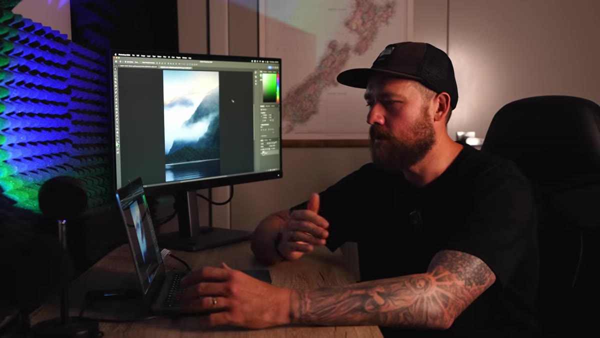 PSD file open in Photoshop workspace