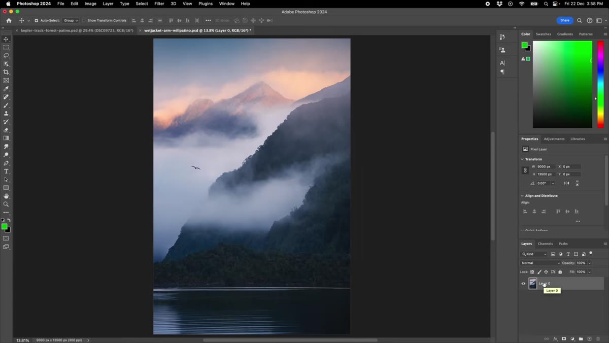 Layers panel showing duplicated layer above background