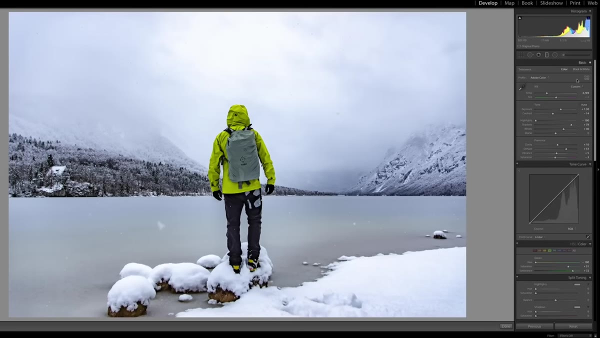 Enabling lens correction to remove vignetting and distortion