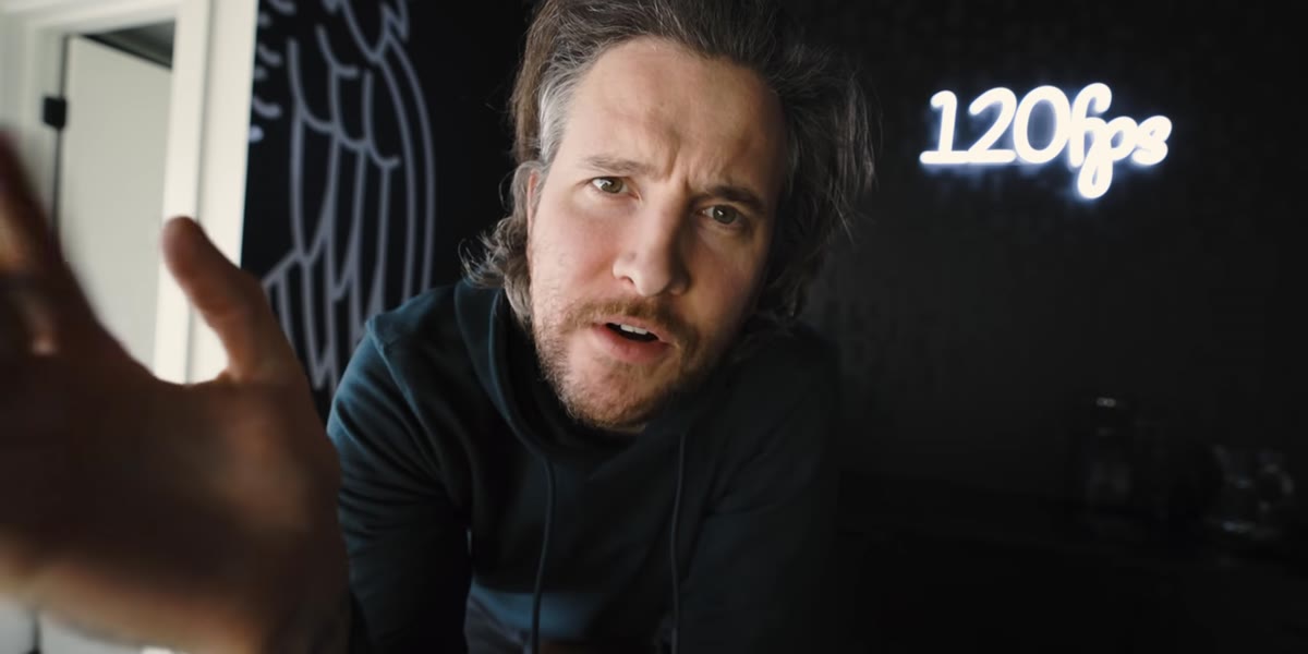 Opening shot of aged photo result on screen