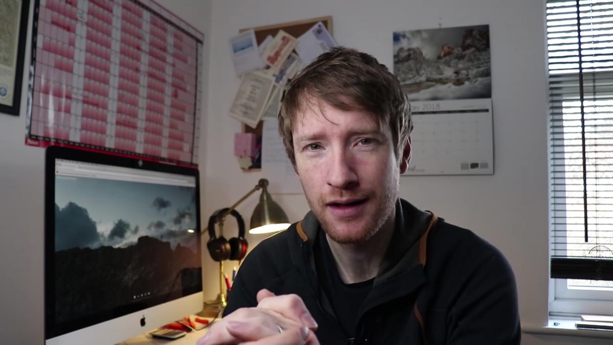 caption: Heaton combing through his Lightroom catalog for candidates