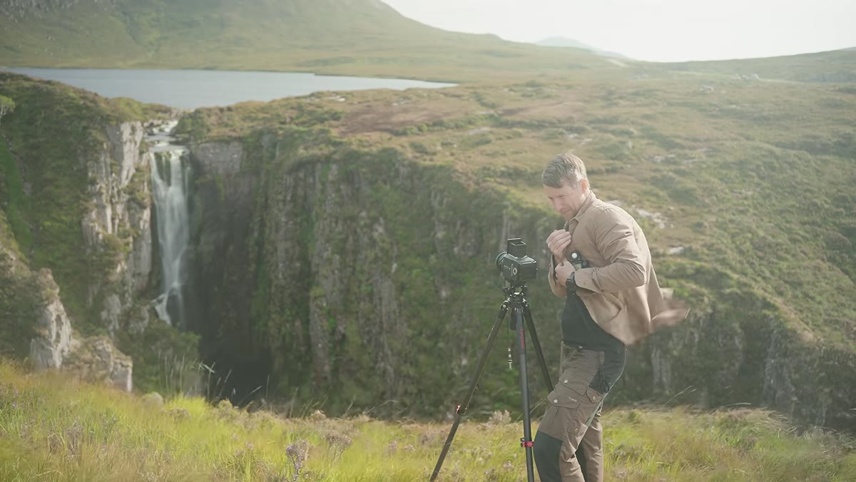 Waterfall scene, two different exposure times being tested