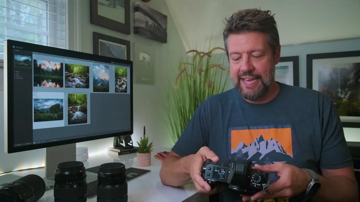 GFX100S with 100-200mm lens shown as the longest available option