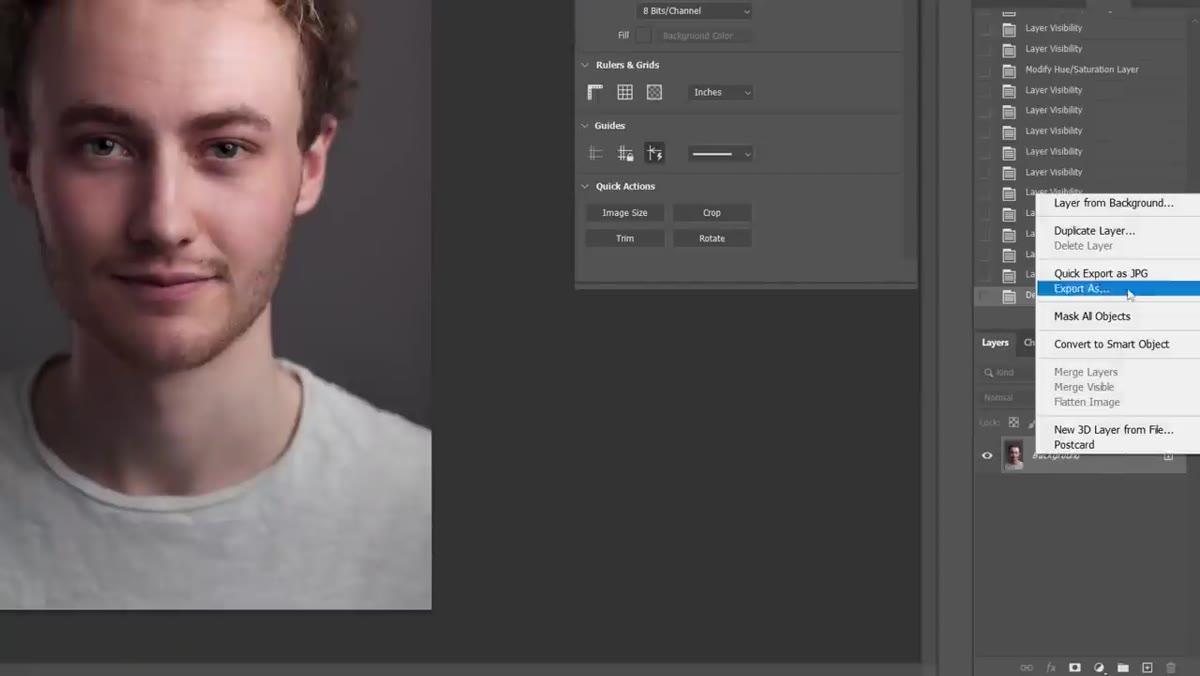 Duplicate layer dialog box open in Photoshop