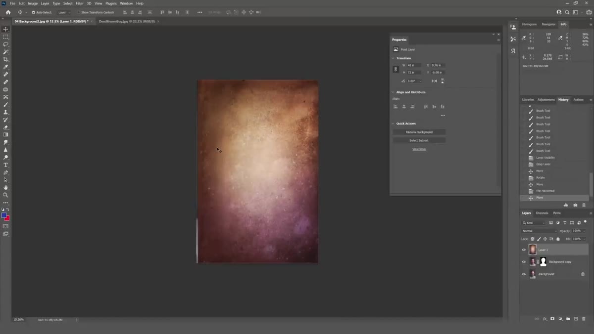 Blend mode dropdown showing Luminosity selected on texture layer