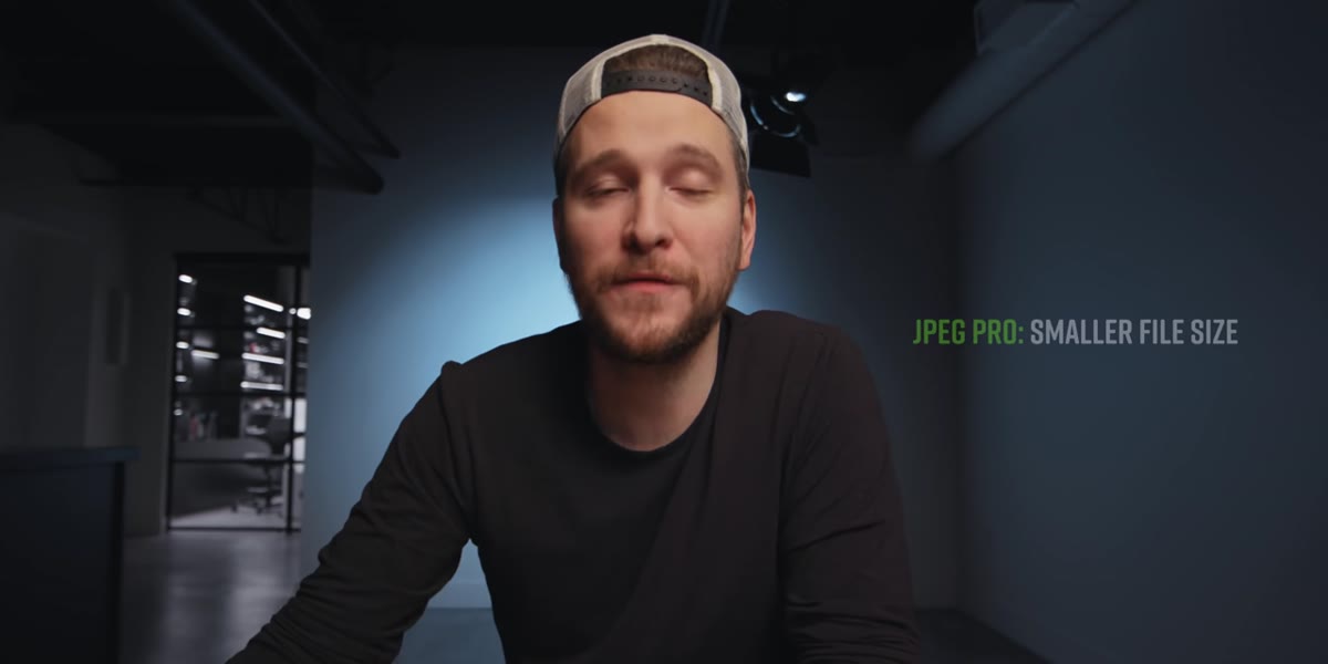 Discussion of JPEG card storage and shooting speed benefits