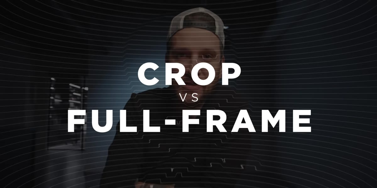 Topic introduction slide showing crop sensor vs full-frame