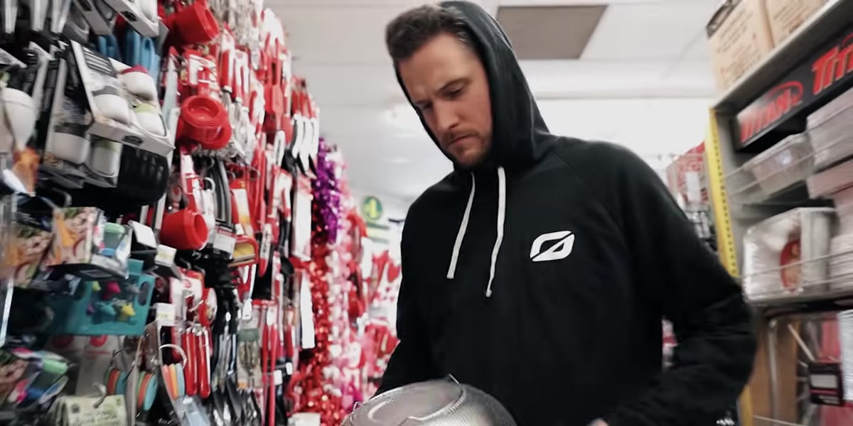 McKinnon searching through items for brushed steel and metallic textures