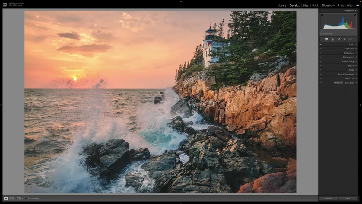 Rule of thirds grid overlaid on multiple landscape images