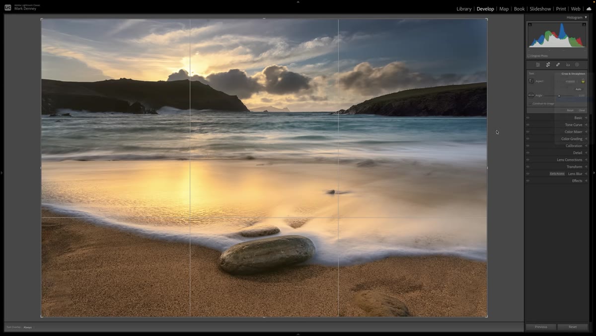 Crop ratio dropdown open in editing software showing 4x5 selected