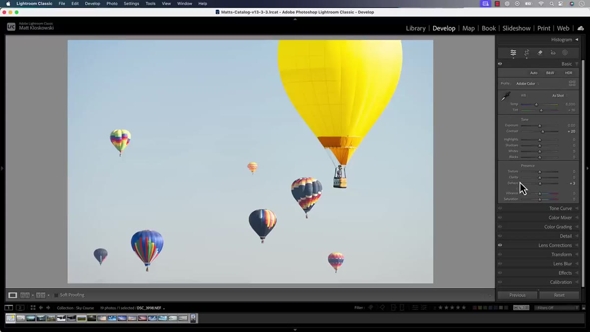 Vibrance and Saturation sliders in the main Edit panel