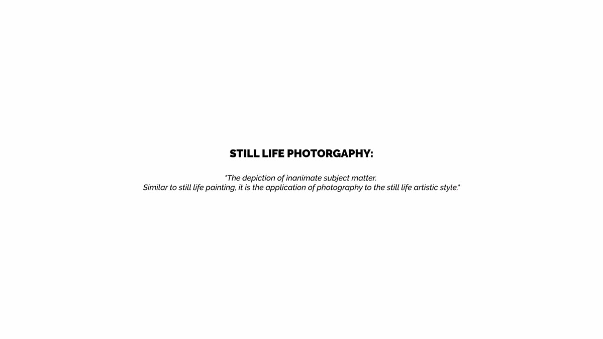 Tucker referencing historical still life photographers including Edward Weston