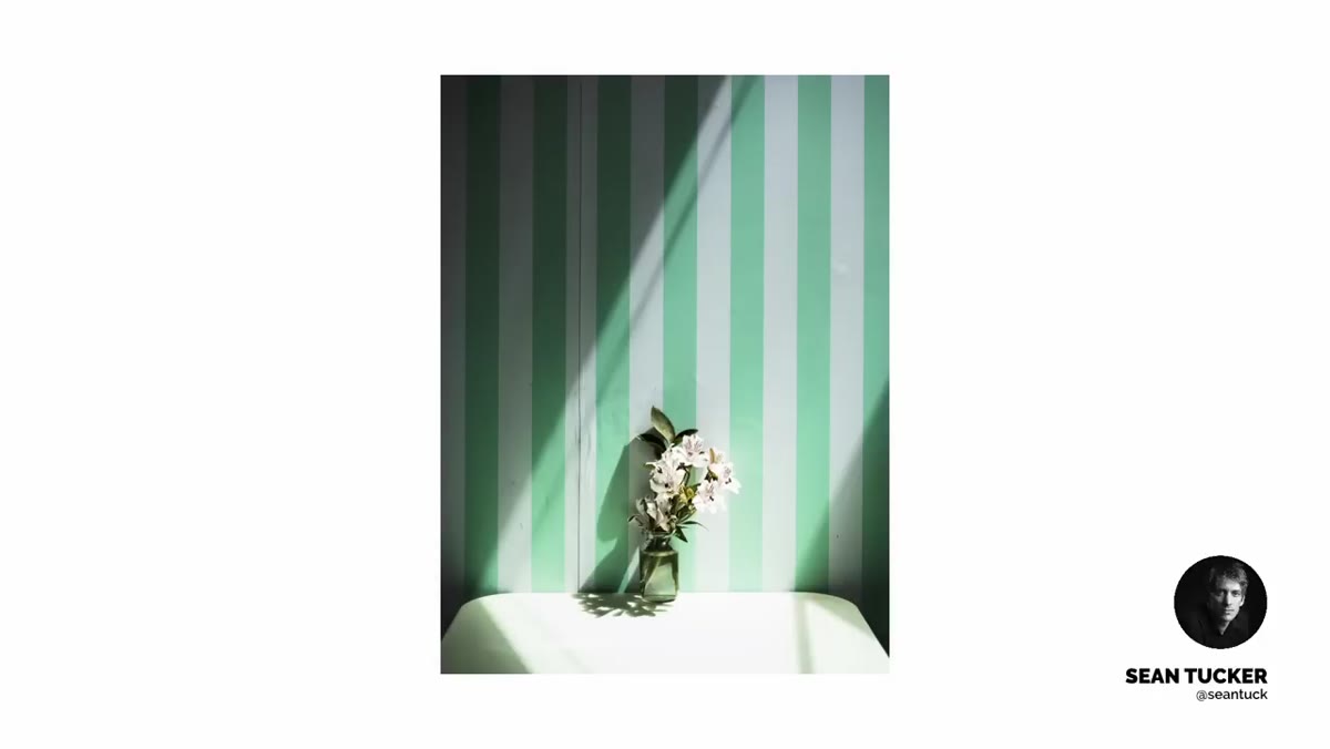 Tucker noting the textured degrading striped siding behind the café flowers
