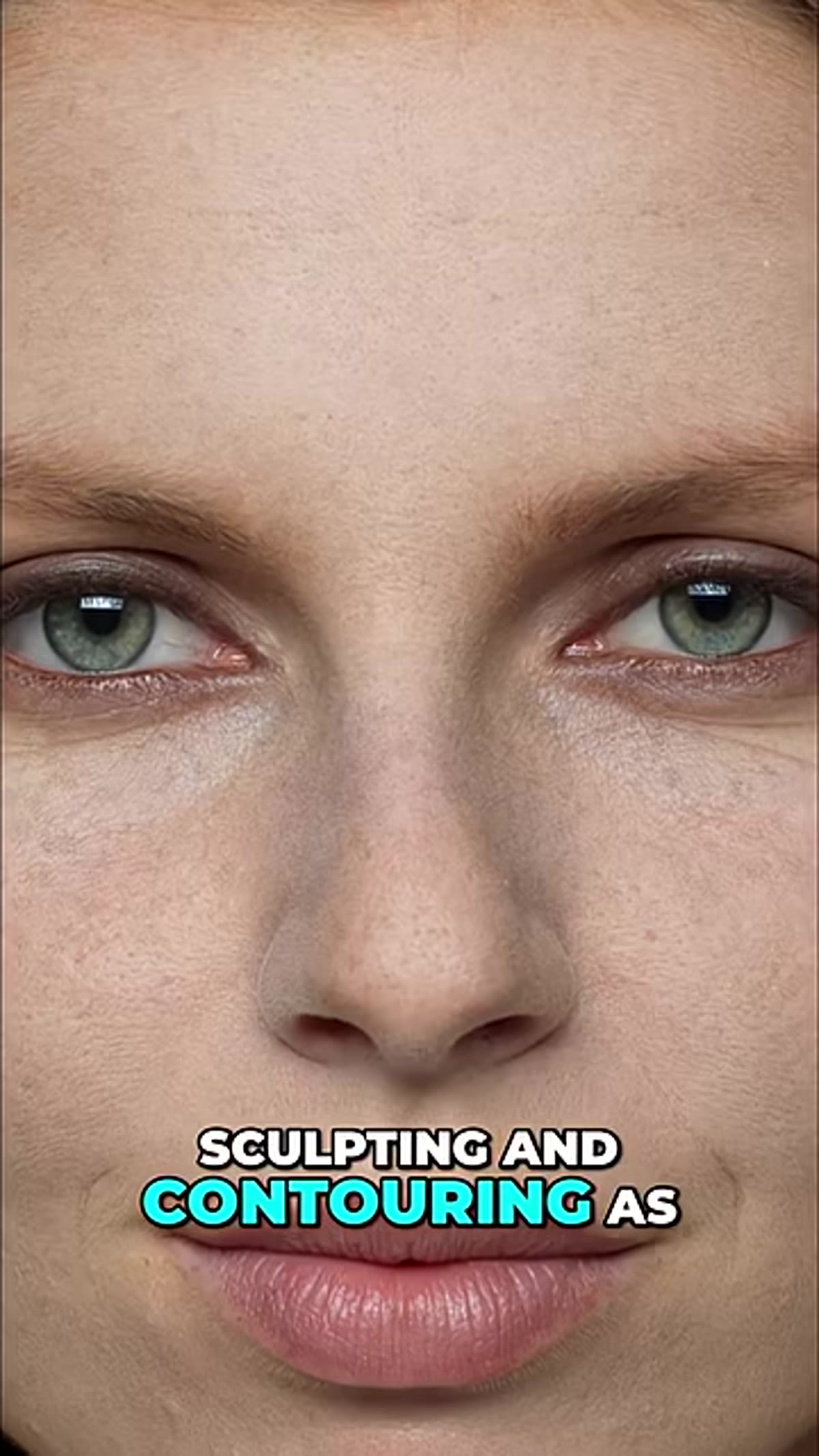 Side-by-side portrait showing sculpting effect on face