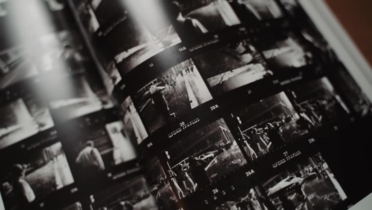 Trent Parke contact sheet showing failed reflection attempts before the final Sydney image