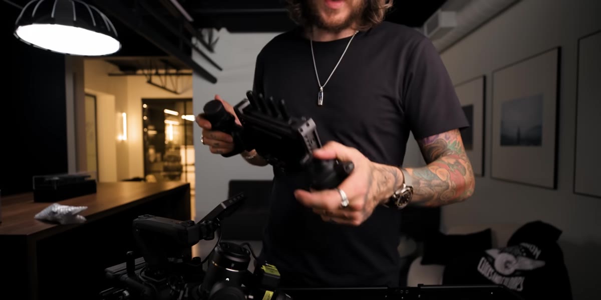 Dual handle configuration attached to camera body