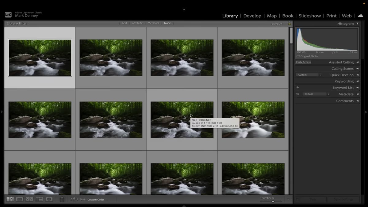 SD card contents showing nearly identical repeated compositions
