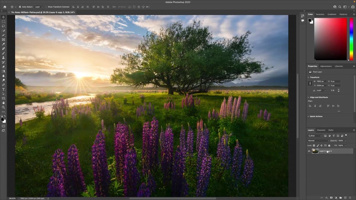 Duplicating the base layer in Photoshop layers panel