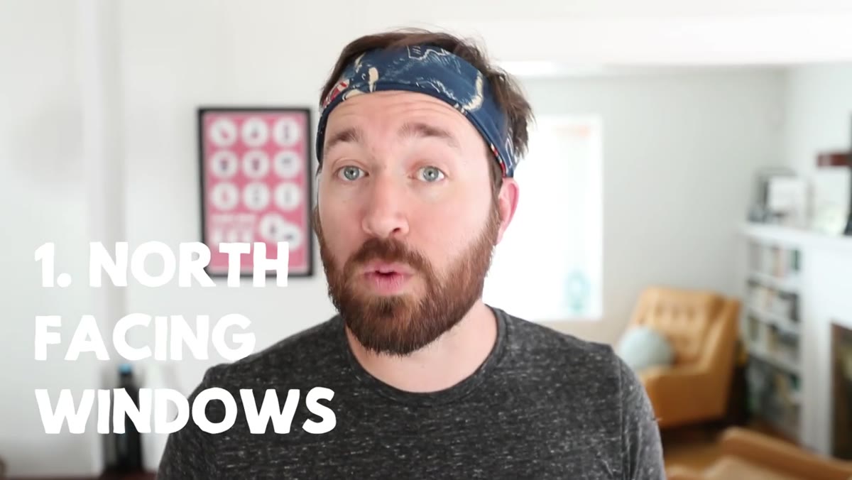Large north-facing window Dennis uses as his primary light source