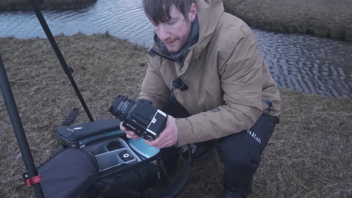 Hasselblad 501CM with two film backs loaded with different stocks