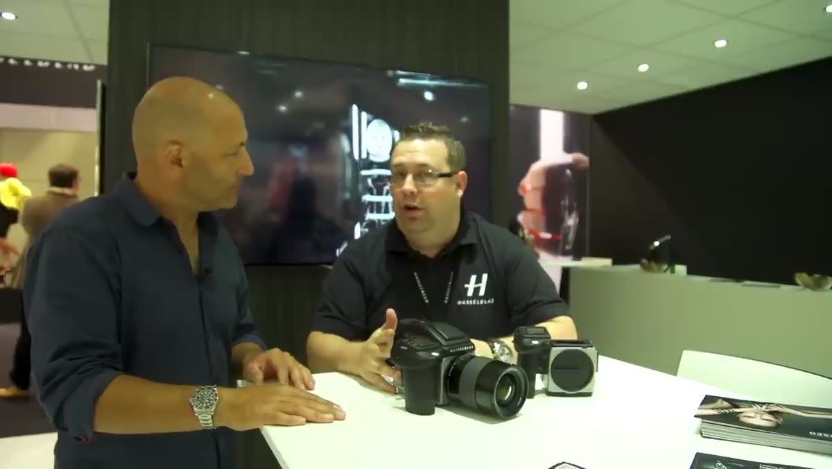 Close-up of Wi-Fi symbol on the Hasselblad H5D camera body
