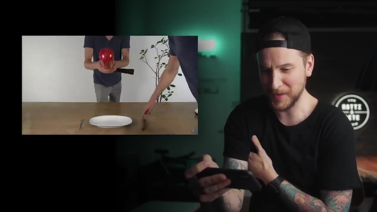 Chaotic behind-the-scenes footage of cars and unidentifiable rigs