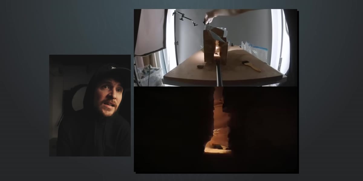 Creator building miniature 3D model set environment