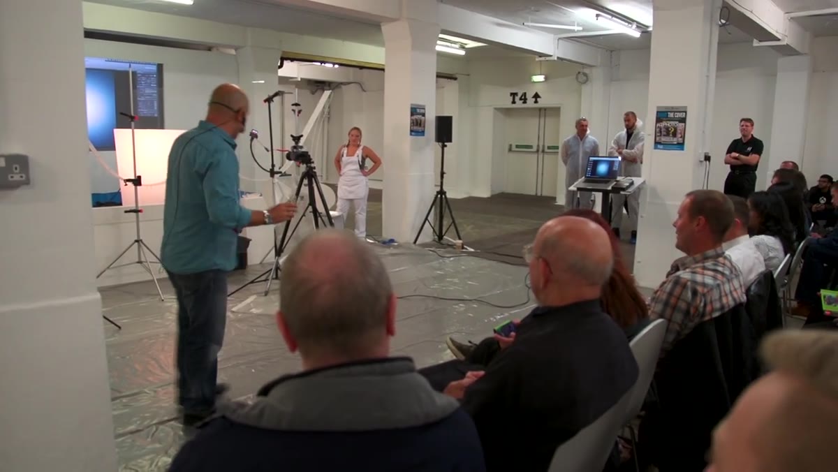 Karl Taylor assessing the live show floor setup
