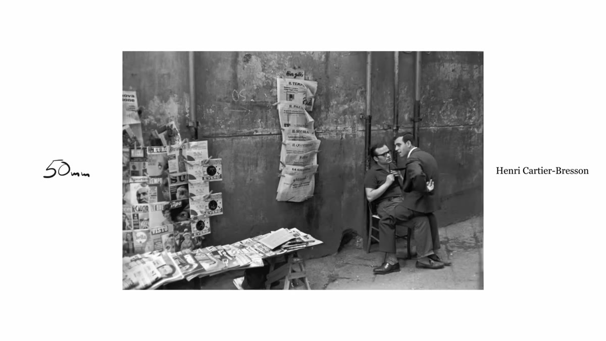 Street scene showing balanced subject and environmental context