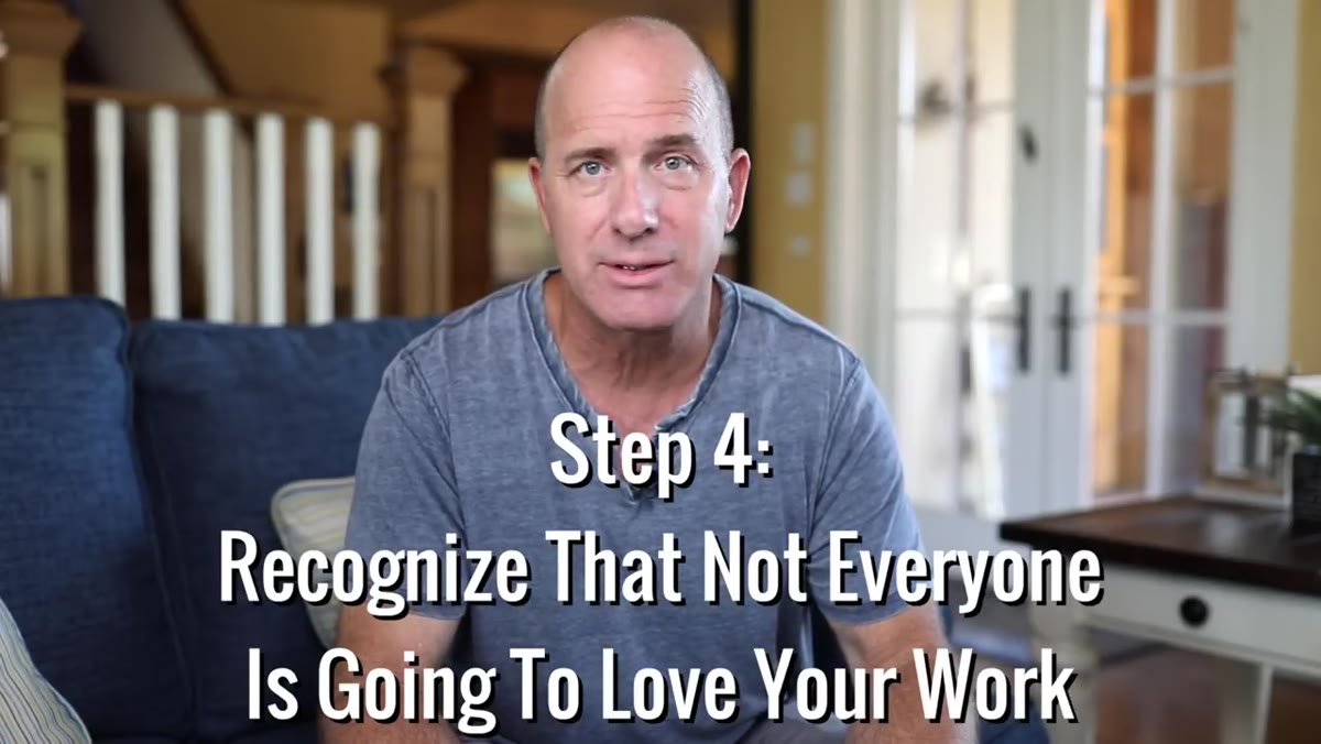Joel Grimes speaking to camera about critics and rejection