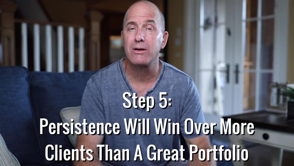 Joel Grimes explaining persistence versus having a great portfolio