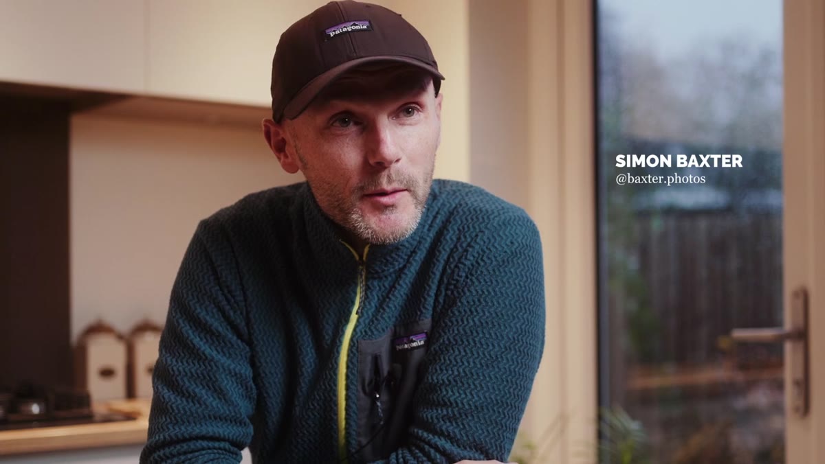 Simon Baxter appearing on screen for the first time